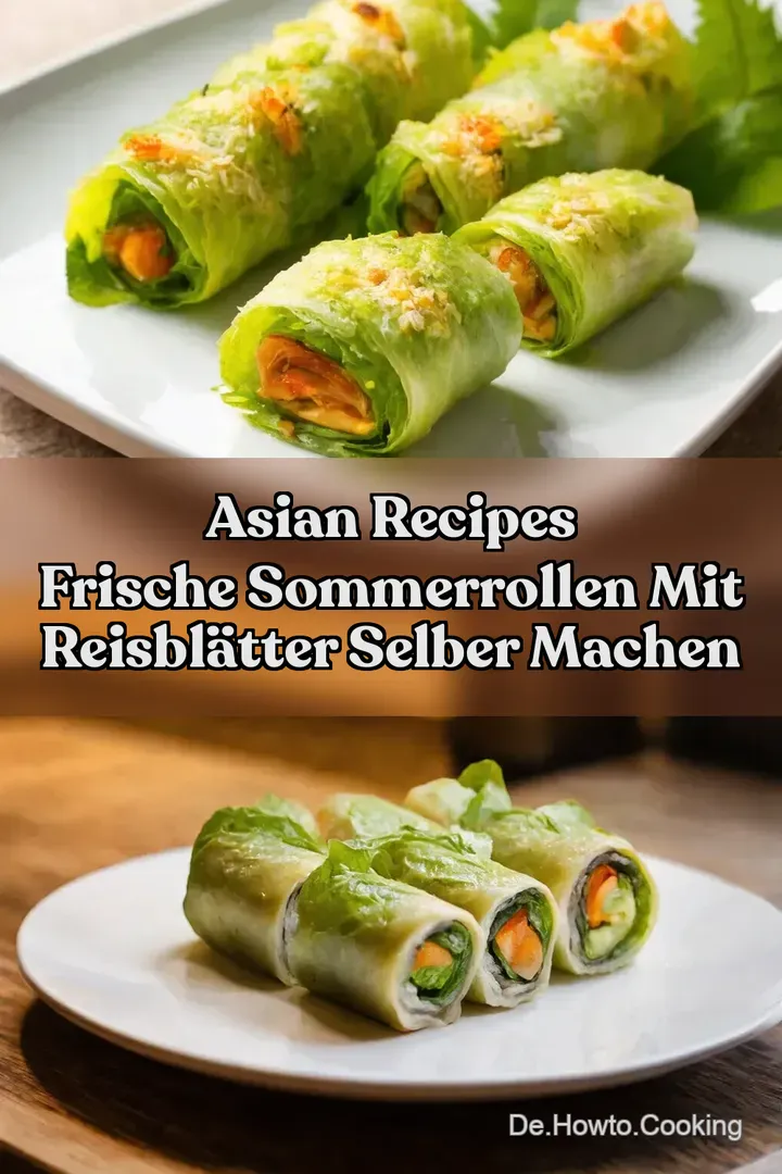 Asian Recipes Frische Sommerrollen mit Reisblätter selber machen