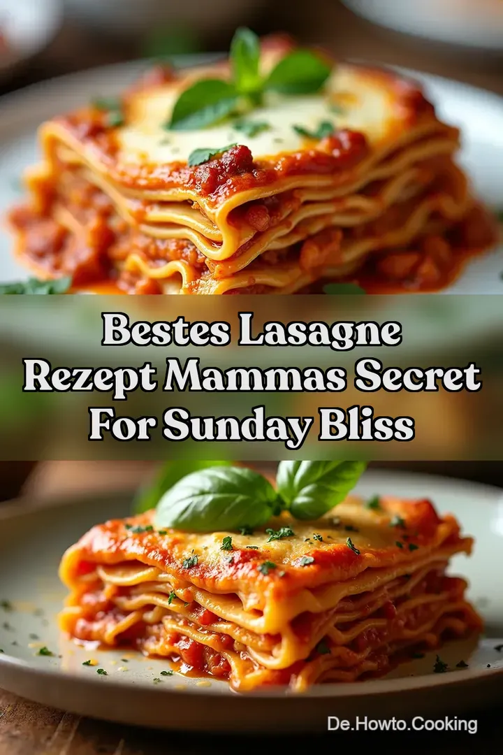 Bestes Lasagne Rezept Mammas Secret For Sunday Bliss