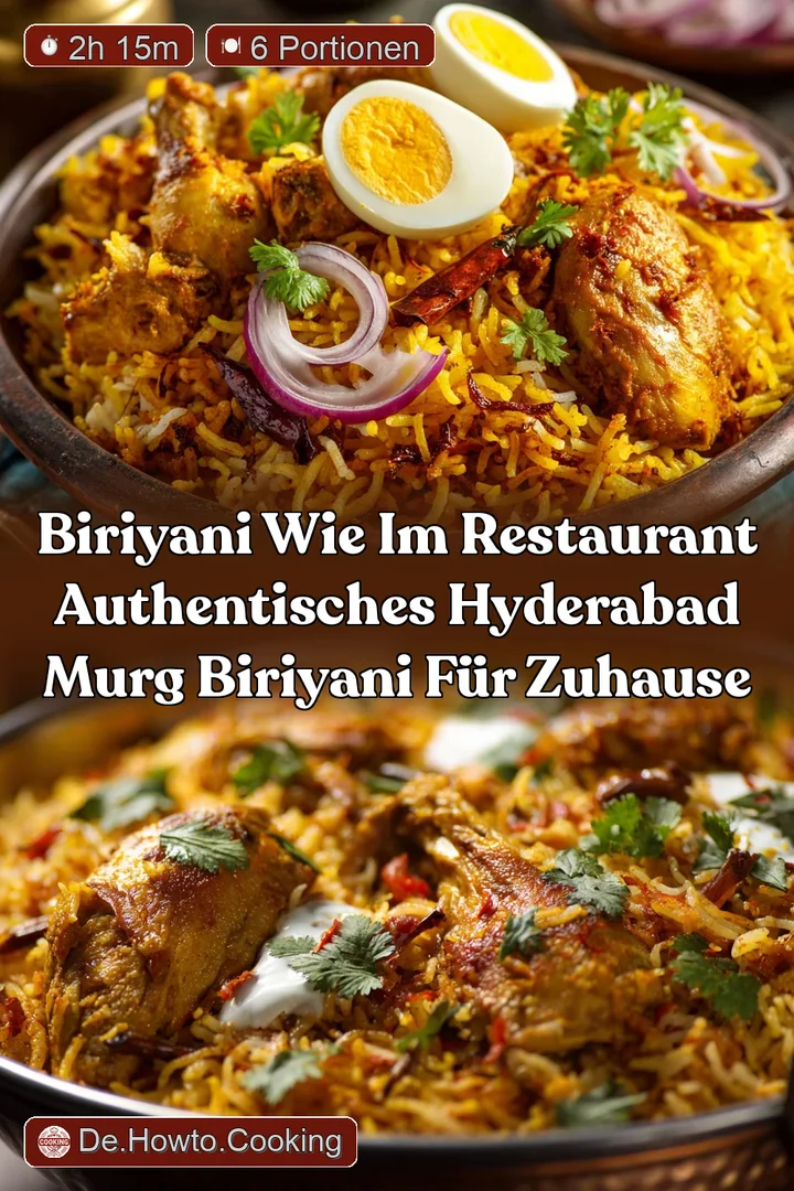Biriyani wie im Restaurant Authentisches Hyderabad Murg Biriyani f&uuml;r Zuhause