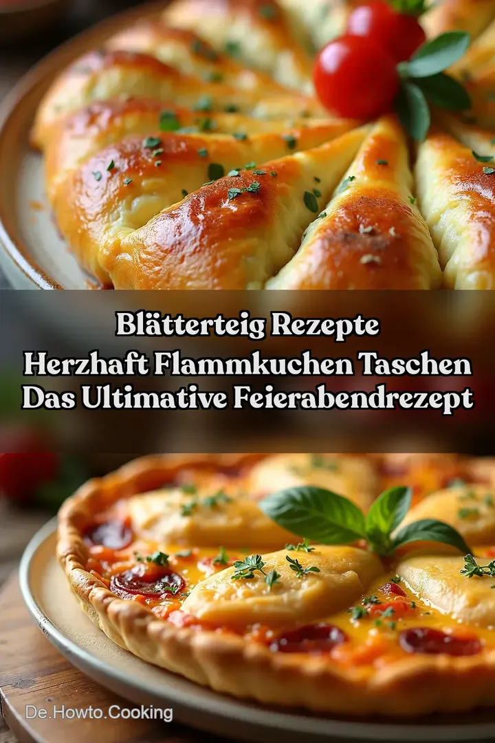 Bl&auml;tterteig Rezepte Herzhaft Flammkuchen Taschen Das ultimative FeierabendRezept