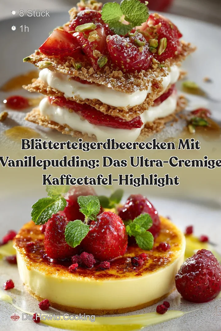 Bl&auml;tterteigErdbeerecken mit Vanillepudding: Das ultra-cremige Kaffeetafel-Highlight