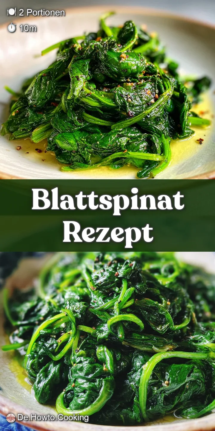 Glossy spinach leaves, glistening with oil and seasonings, inviting the eye. Visible steam suggests freshness and just-coo...