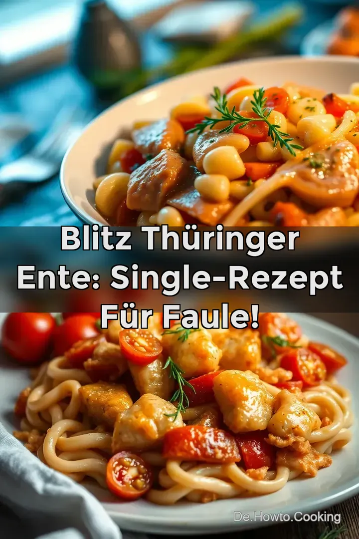 Blitz Thüringer Ente: Single-Rezept für Faule!