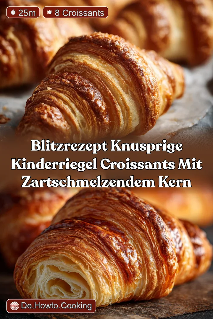 BlitzRezept Knusprige Kinderriegel Croissants mit zartschmelzendem Kern