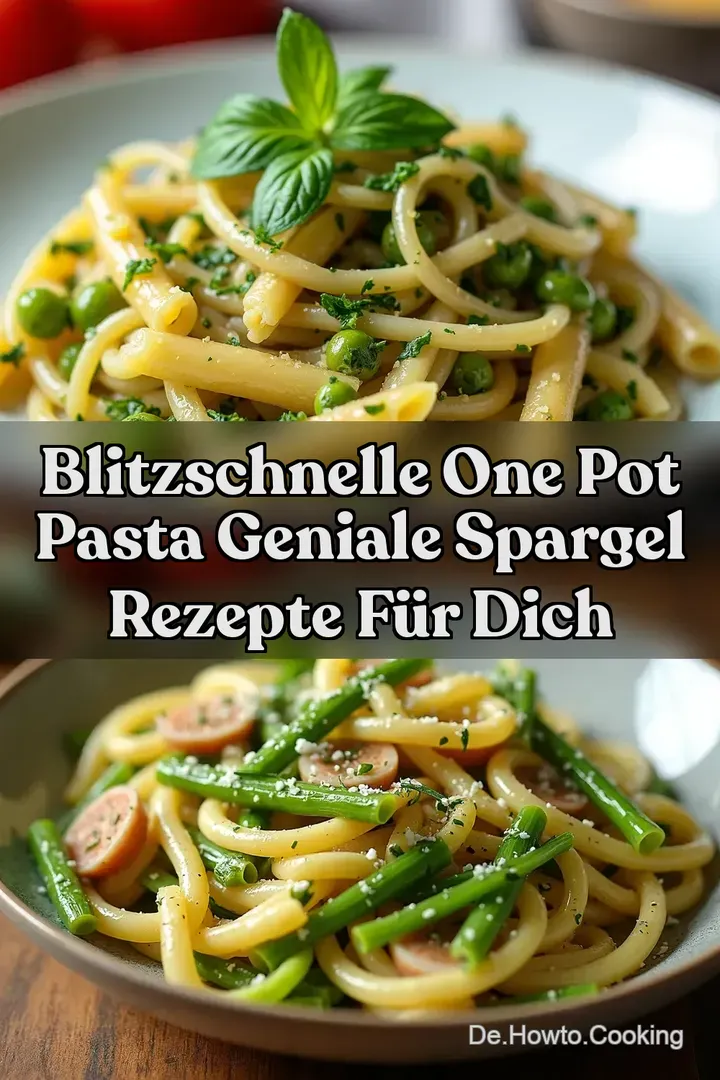 Blitzschnelle One Pot Pasta Geniale Spargel Rezepte F&uuml;r Dich