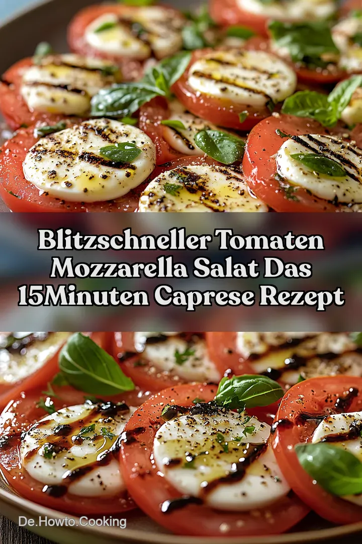 Blitzschneller Tomaten Mozzarella Salat Das 15Minuten Caprese Rezept