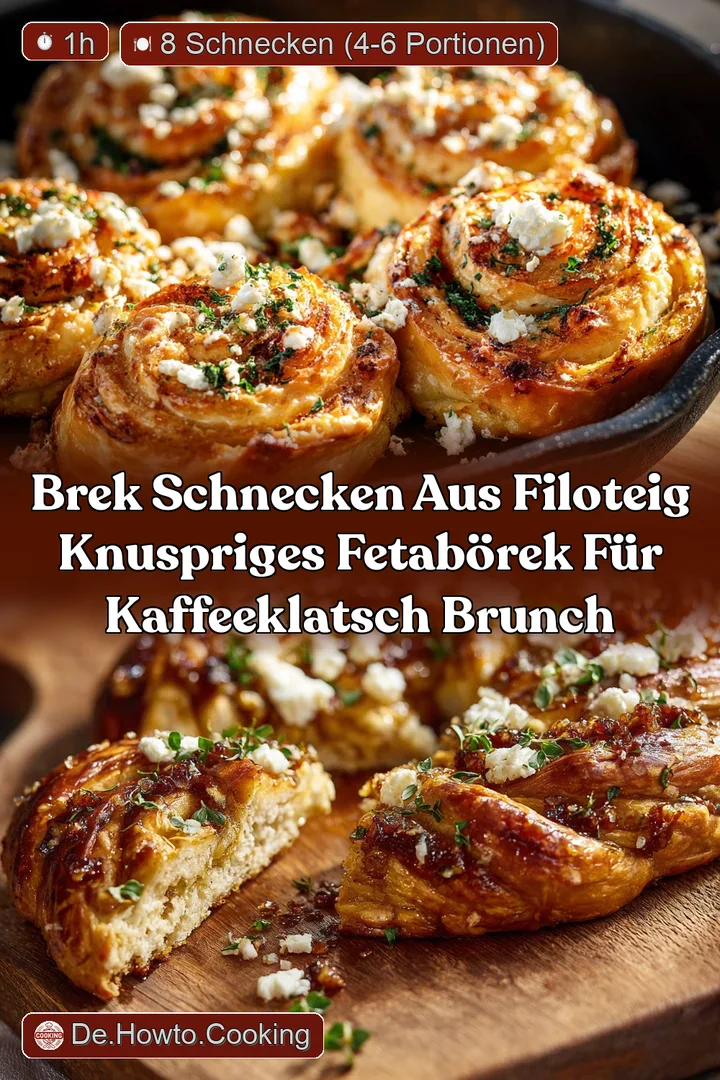 Brek Schnecken aus Filoteig Knuspriges FetaB&ouml;rek f&uuml;r Kaffeeklatsch Brunch