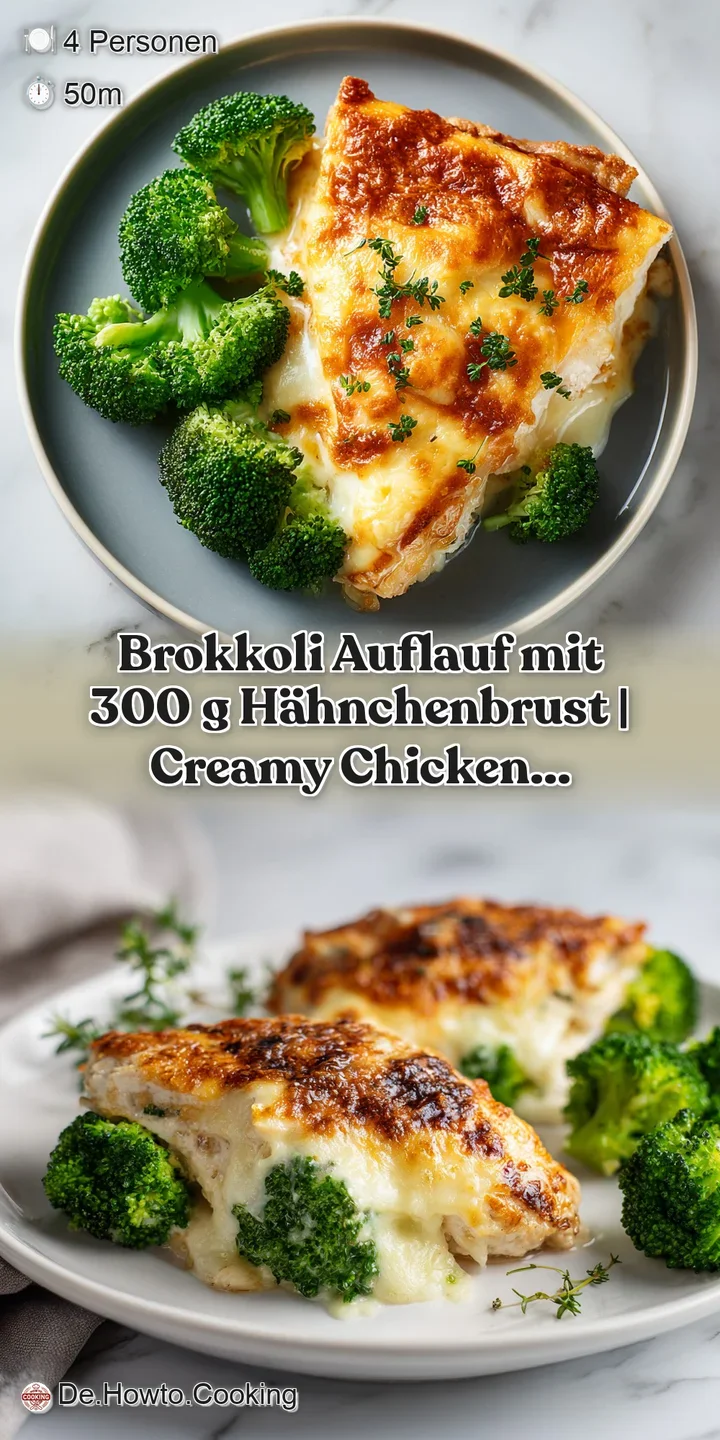 Close-up of gooey melted cheese stretching over vibrant broccoli florets and tender chicken in a rich, velvety sauce.