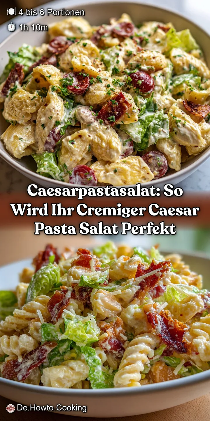 CaesarPastasalat: So wird Ihr cremiger Caesar Pasta Salat perfekt
