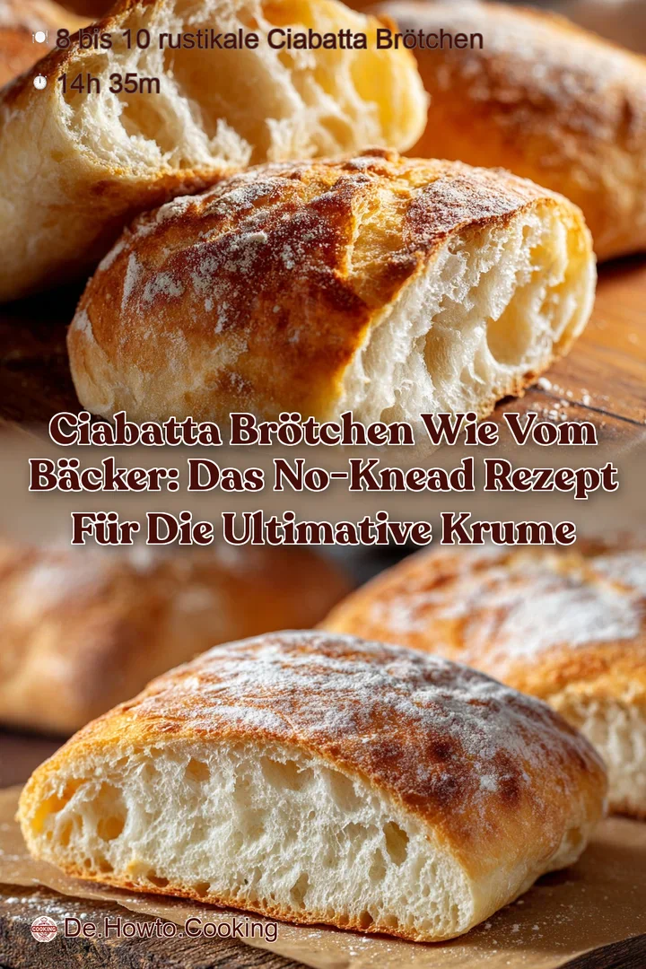Ciabatta Br&ouml;tchen wie vom B&auml;cker: Das No-Knead Rezept f&uuml;r die ultimative Krume