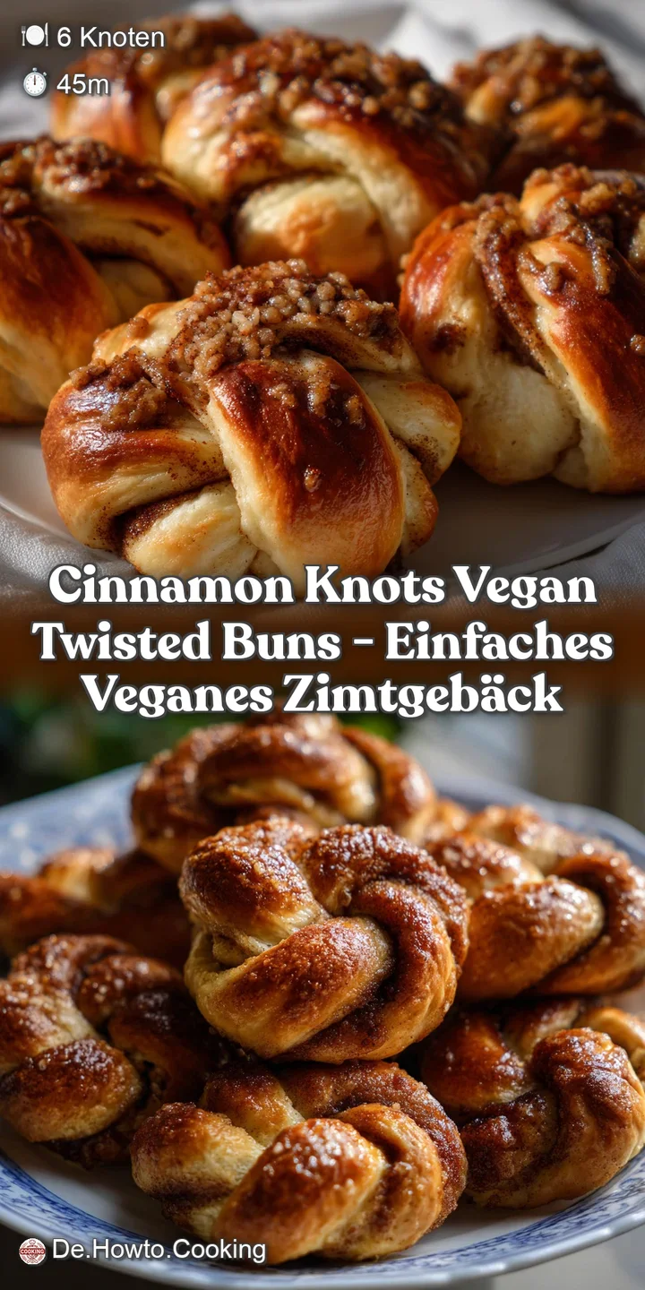 Cinnamon Knots Vegan Twisted Buns - Einfaches Veganes Zimtgeb&auml;ck