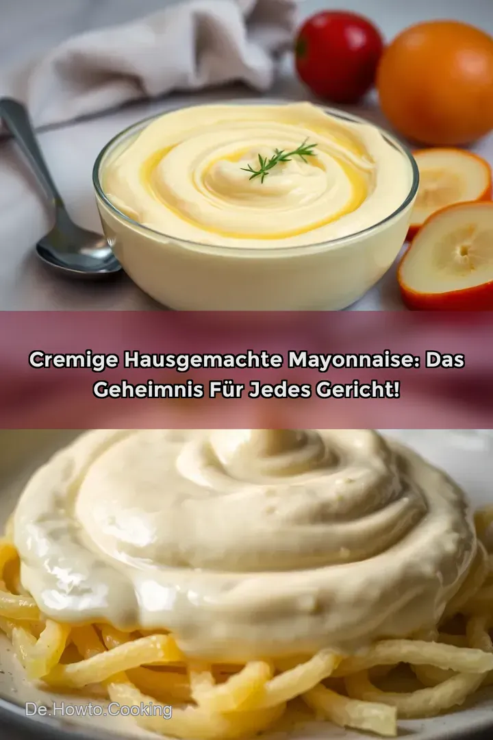Cremige Hausgemachte Mayonnaise: Das Geheimnis f&uuml;r jedes Gericht!