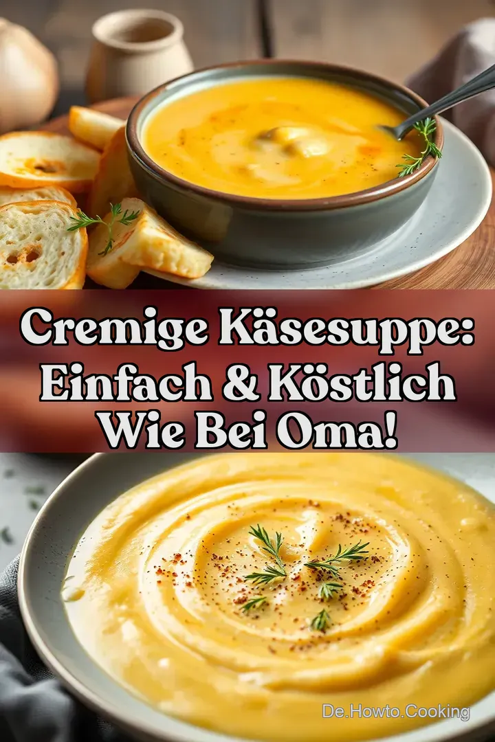 Cremige K&auml;sesuppe: Einfach & K&ouml;stlich Wie Bei Oma!