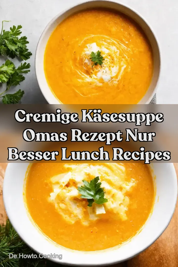 Cremige K&auml;sesuppe Omas Rezept Nur Besser Lunch Recipes
