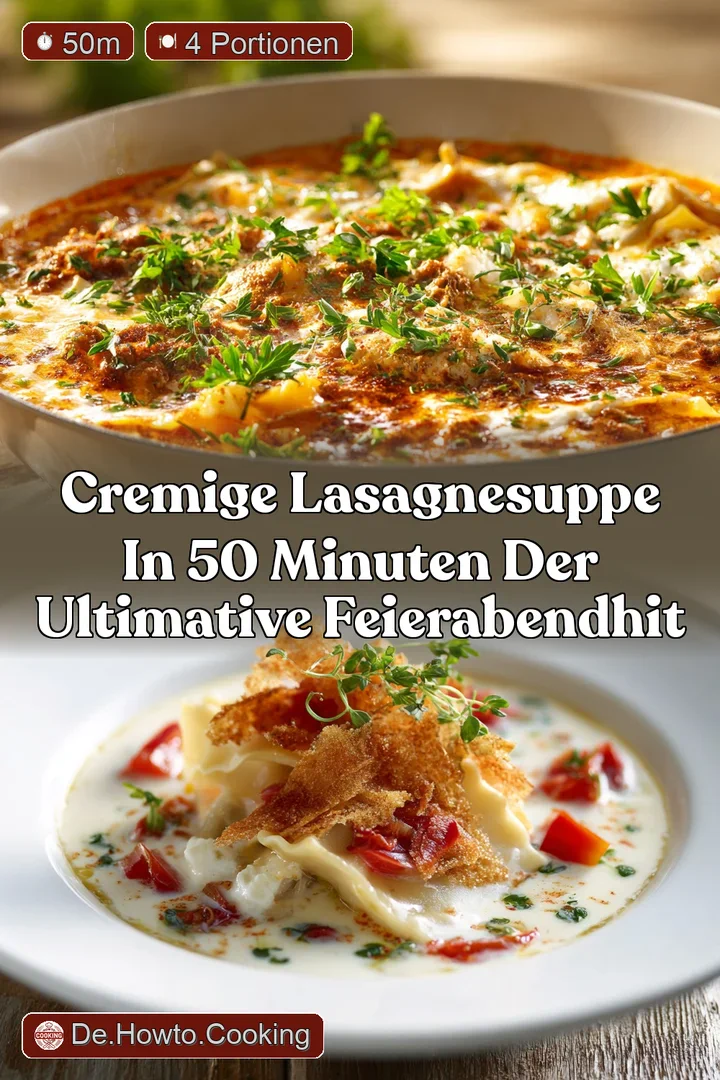 Cremige Lasagnesuppe in 50 Minuten Der ultimative FeierabendHit