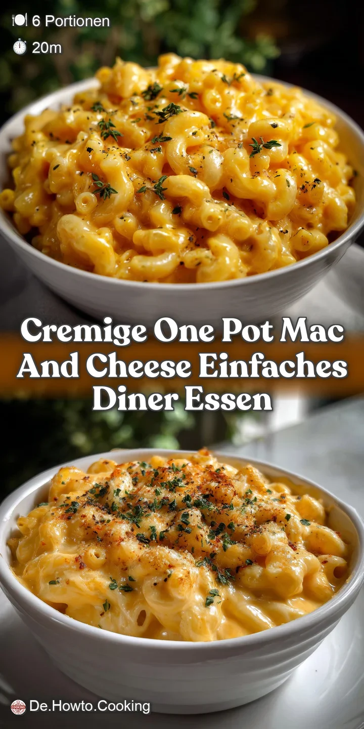 Cremige One Pot Mac and Cheese Einfaches Diner Essen