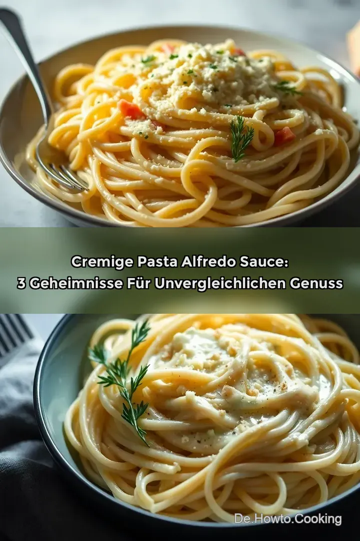Cremige Pasta Alfredo Sauce: 3 Geheimnisse für unvergleichlichen Genuss
