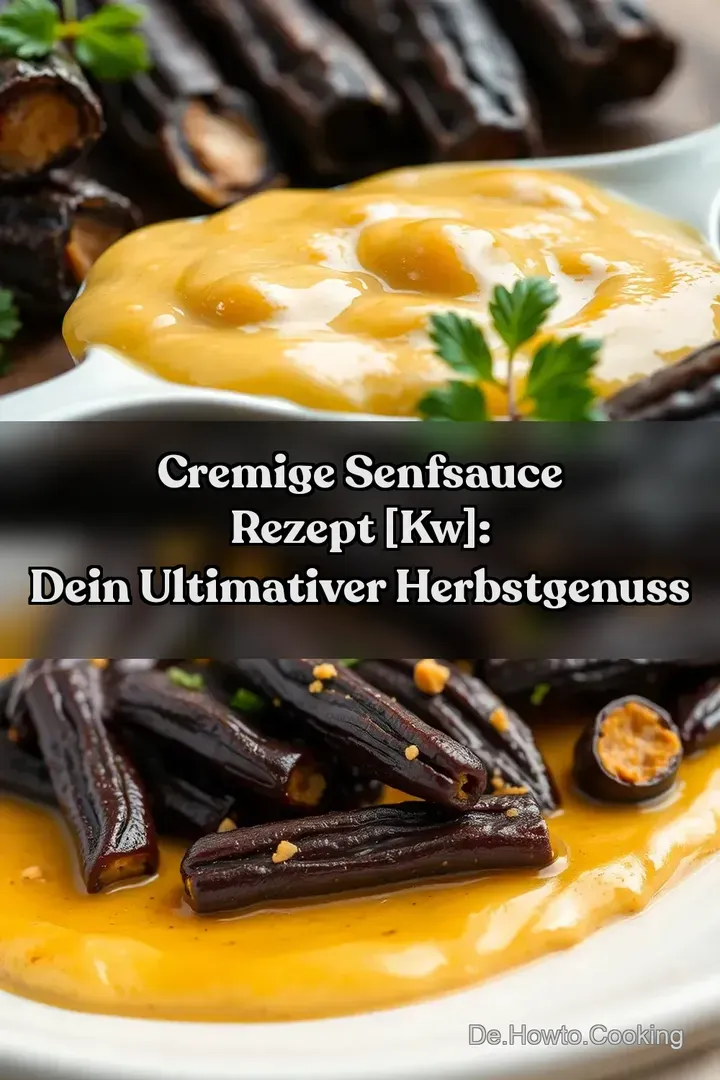 Cremige Senfsauce Rezept [kw]: Dein ultimativer Herbstgenuss