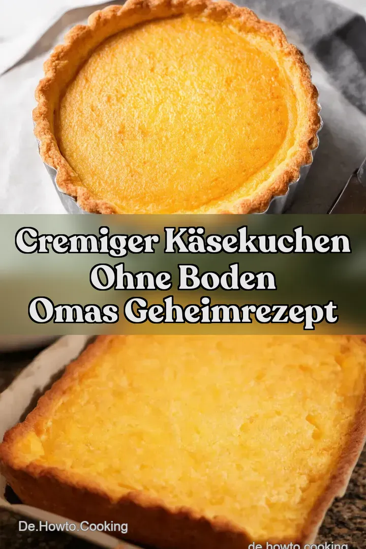 Cremiger K&auml;sekuchen ohne Boden Omas Geheimrezept