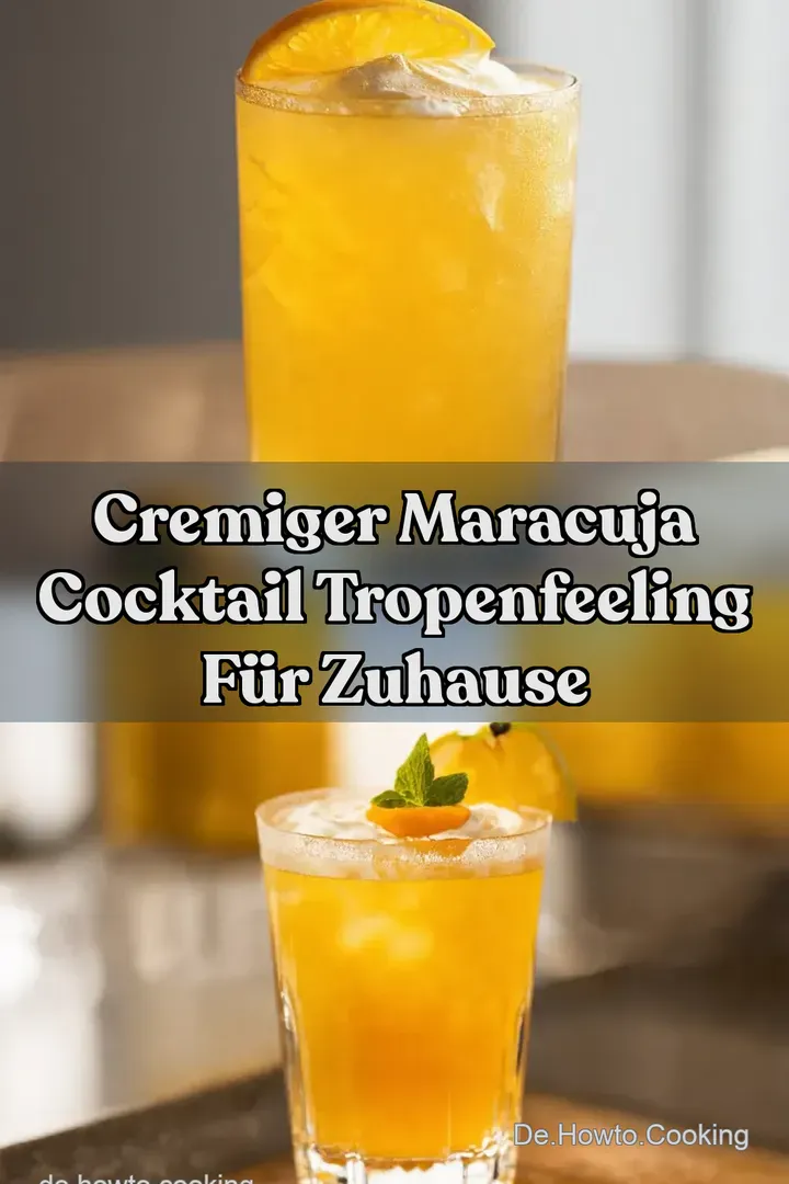 Cremiger Maracuja Cocktail TropenFeeling f&uuml;r Zuhause
