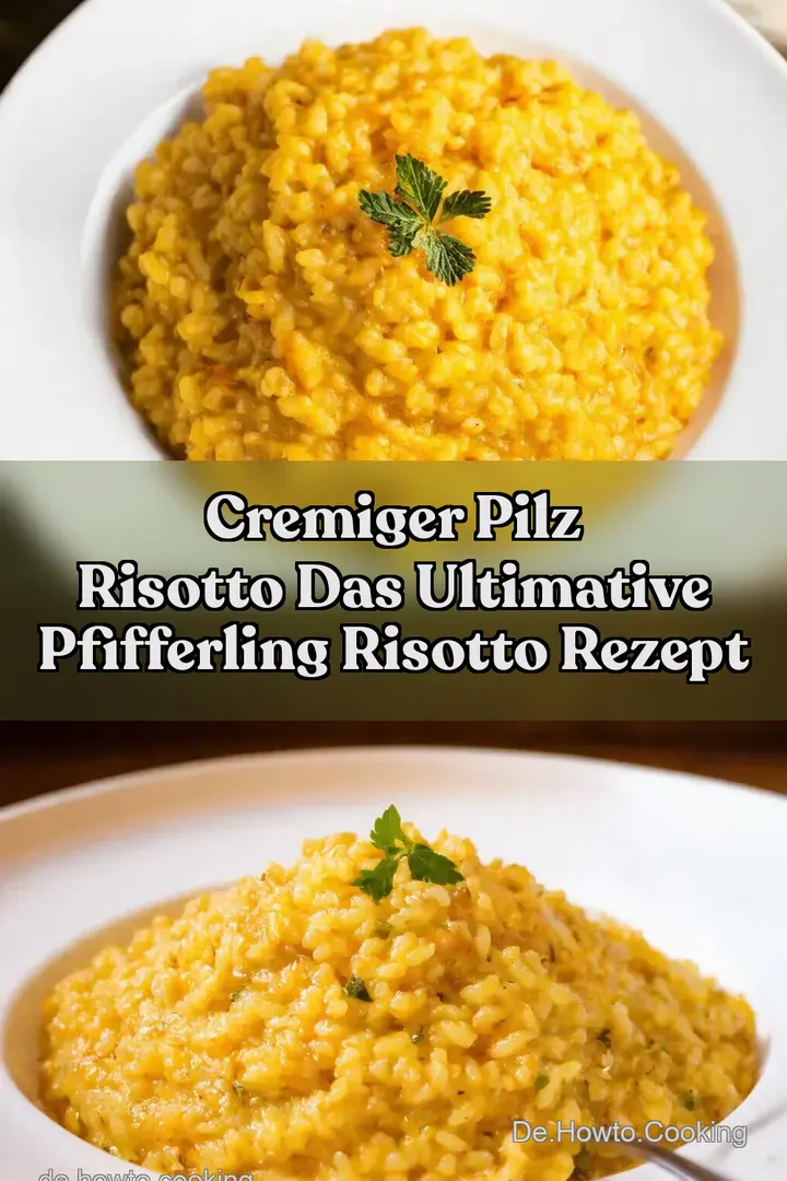 Cremiger Pilz Risotto Das ultimative Pfifferling Risotto Rezept