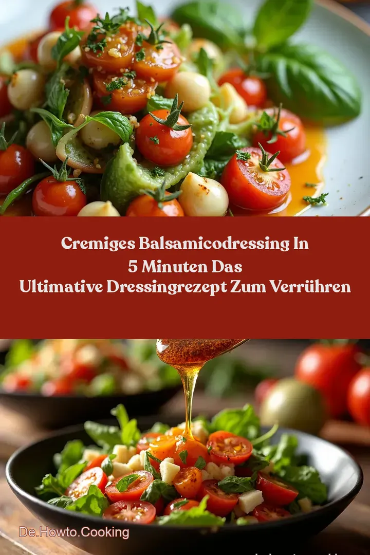 Cremiges BalsamicoDressing in 5 Minuten Das Ultimative DressingRezept zum Verr&uuml;hren