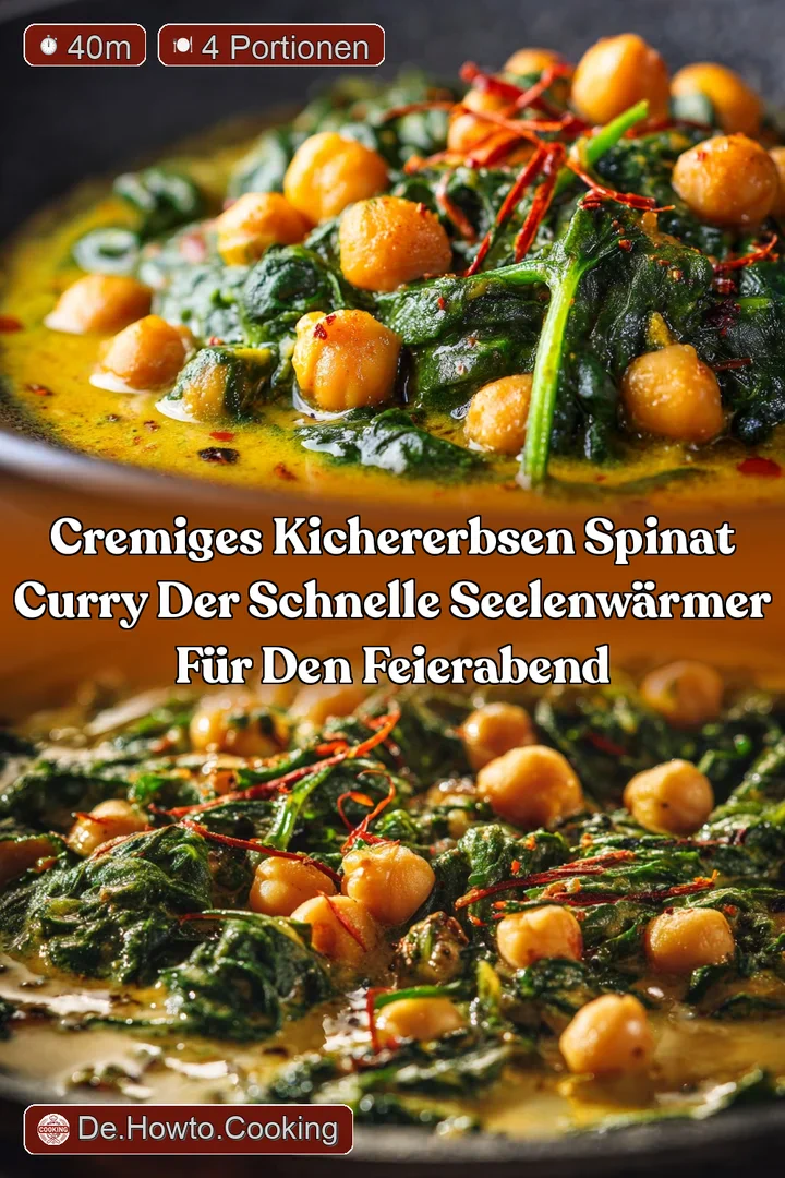 Cremiges Kichererbsen Spinat Curry Der schnelle Seelenw&auml;rmer f&uuml;r den Feierabend
