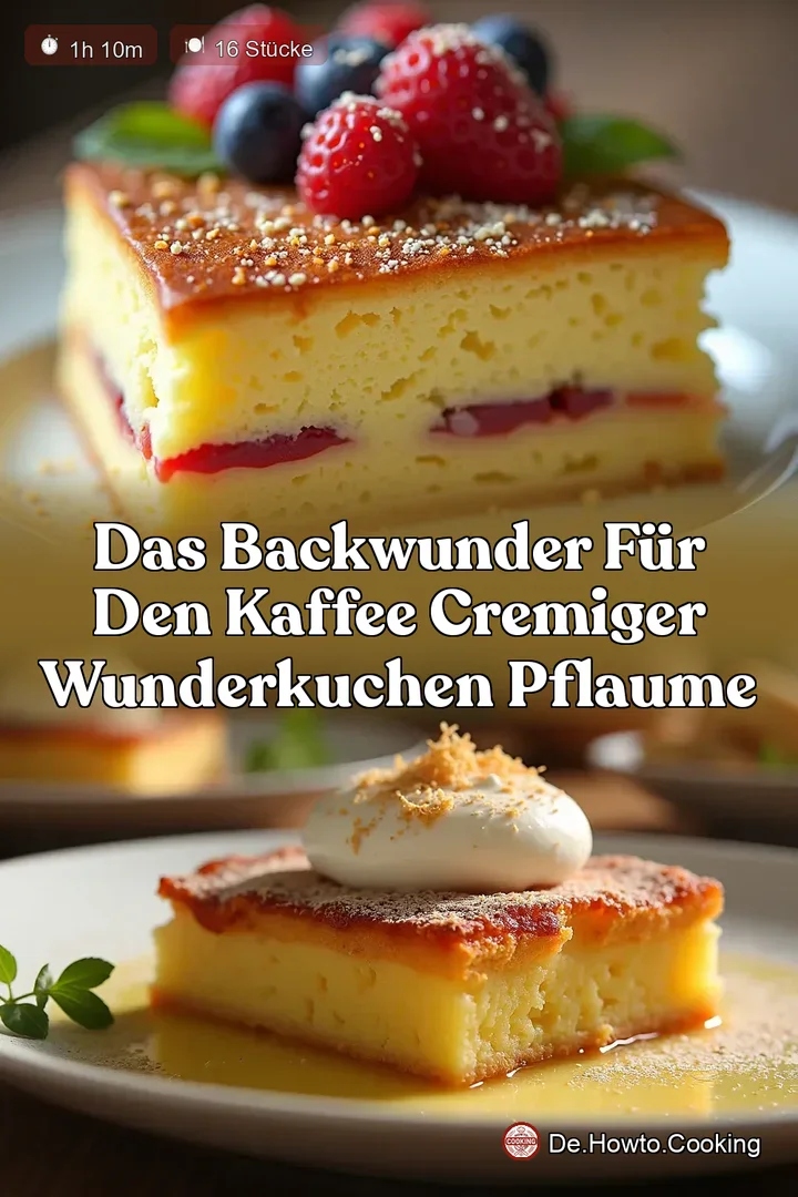 Das Backwunder f&uuml;r den Kaffee Cremiger Wunderkuchen Pflaume