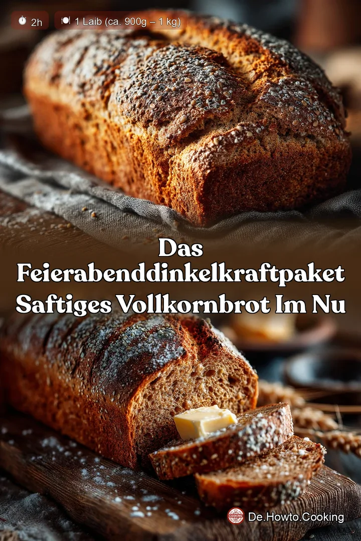 Das FeierabendDinkelKraftpaket Saftiges Vollkornbrot im Nu