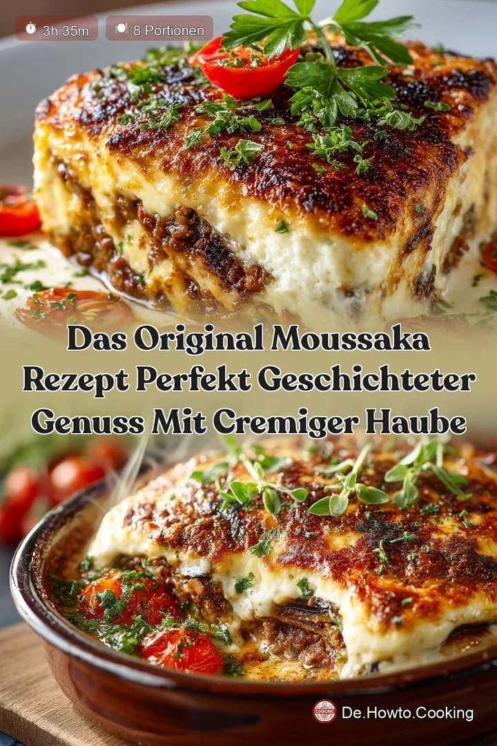 Das Original Moussaka Rezept Perfekt geschichteter Genuss mit cremiger Haube