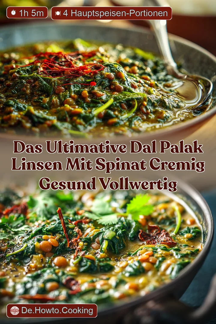 Das ultimative Dal Palak Linsen mit Spinat Cremig gesund vollwertig