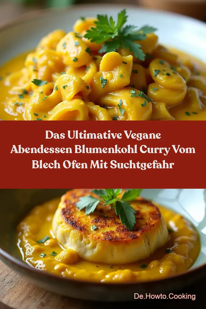 Das Ultimative Vegane Abendessen Blumenkohl Curry vom Blech Ofen mit Suchtgefahr