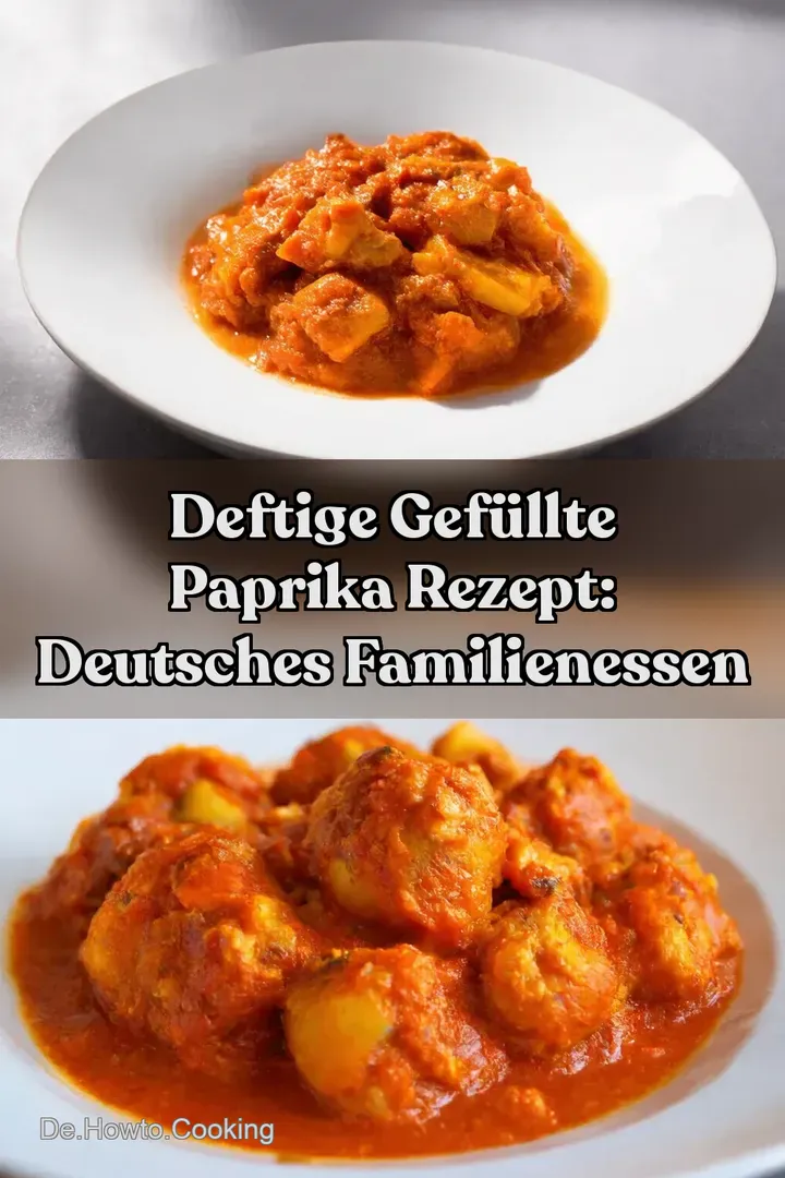 Deftige gef&uuml;llte Paprika Rezept: Deutsches Familienessen