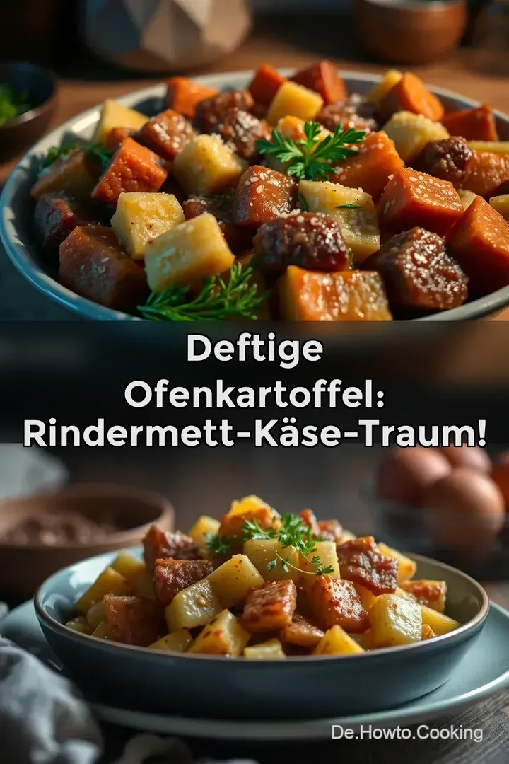 Deftige Ofenkartoffel: Rindermett-K&auml;se-Traum!