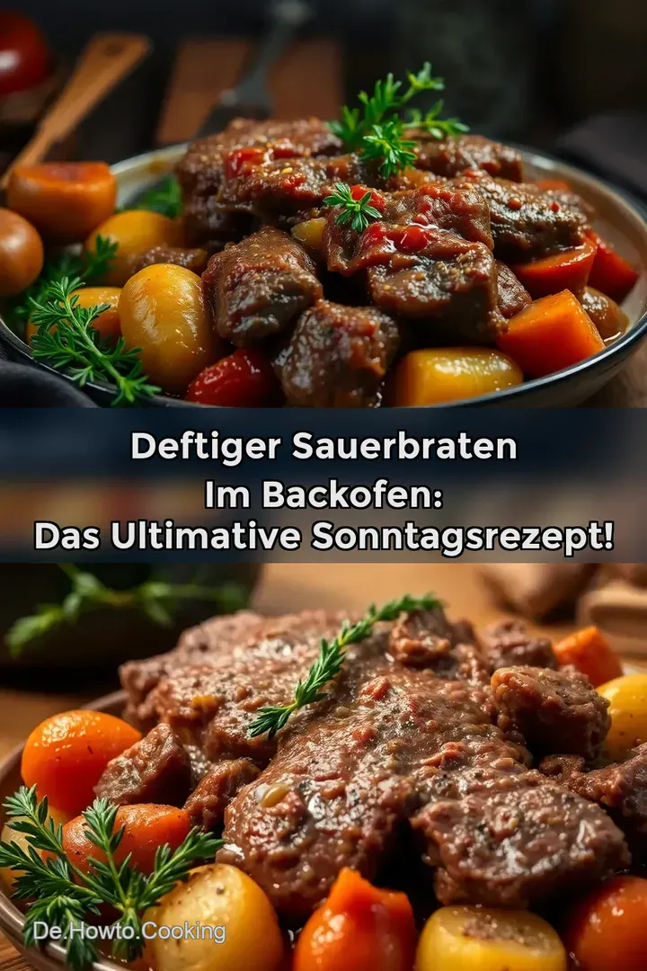 Deftiger Sauerbraten im Backofen: Das ultimative Sonntagsrezept!