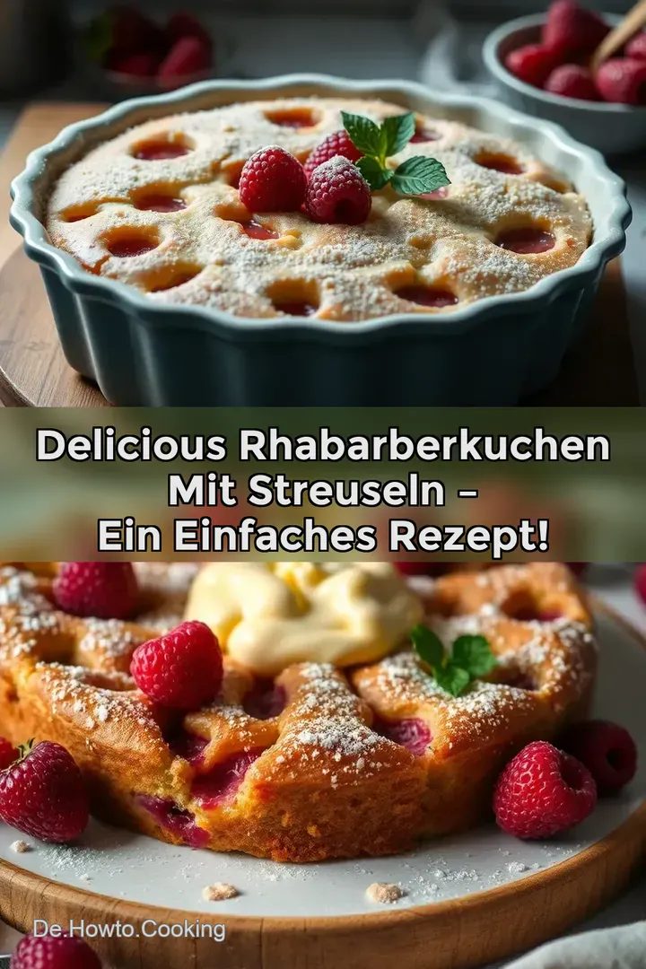 Delicious Rhabarberkuchen mit Streuseln &ndash; Ein einfaches Rezept!