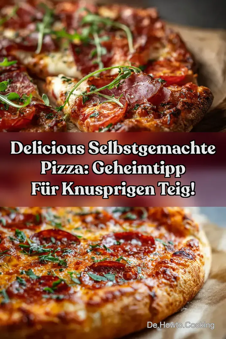 Delicious Selbstgemachte Pizza: Geheimtipp f&uuml;r Knusprigen Teig!