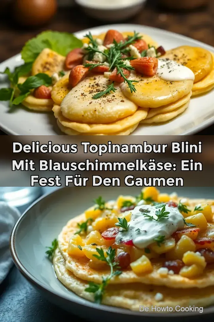 Delicious Topinambur Blini mit Blauschimmelk&auml;se: Ein Fest f&uuml;r den Gaumen