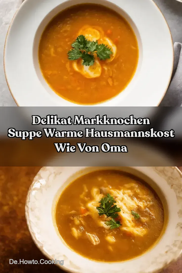 Delikat Markknochen Suppe Warme Hausmannskost wie von Oma