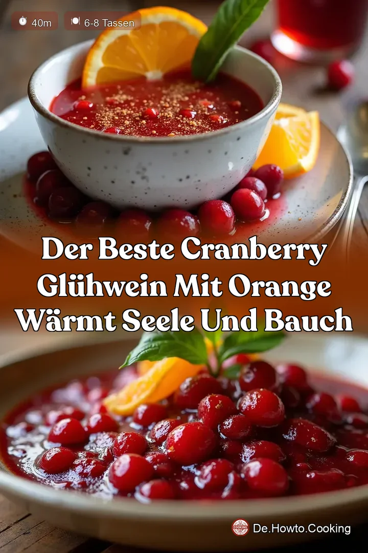 Der beste Cranberry Glühwein mit Orange Wärmt Seele und Bauch