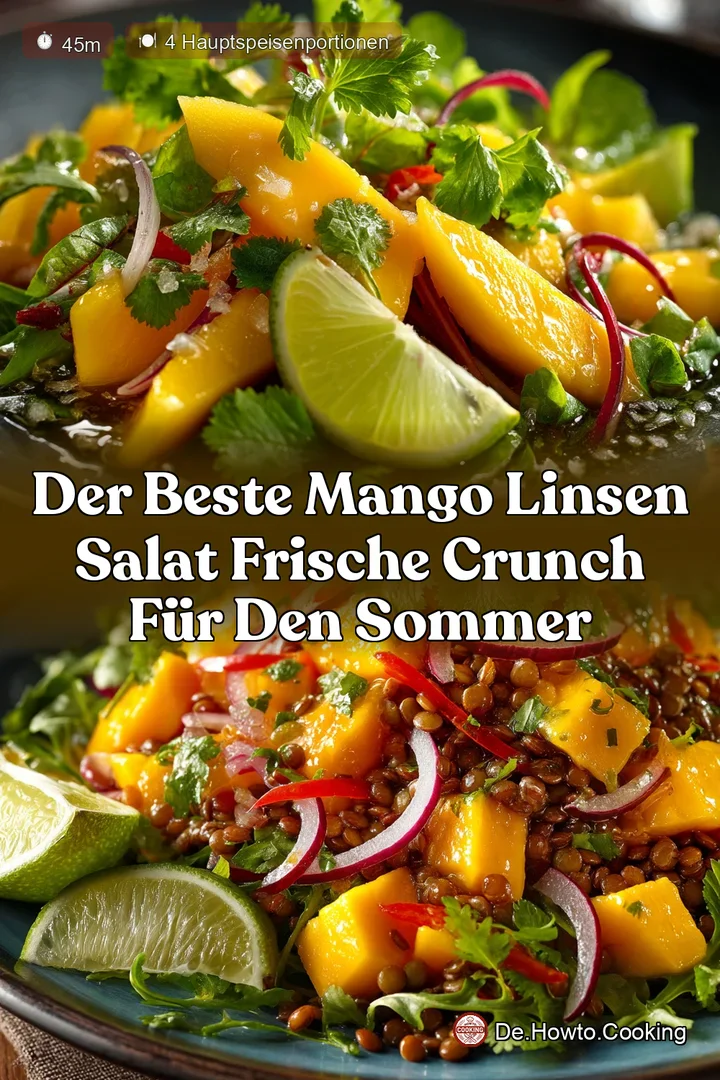 Der Beste Mango Linsen Salat Frische Crunch f&uuml;r den Sommer