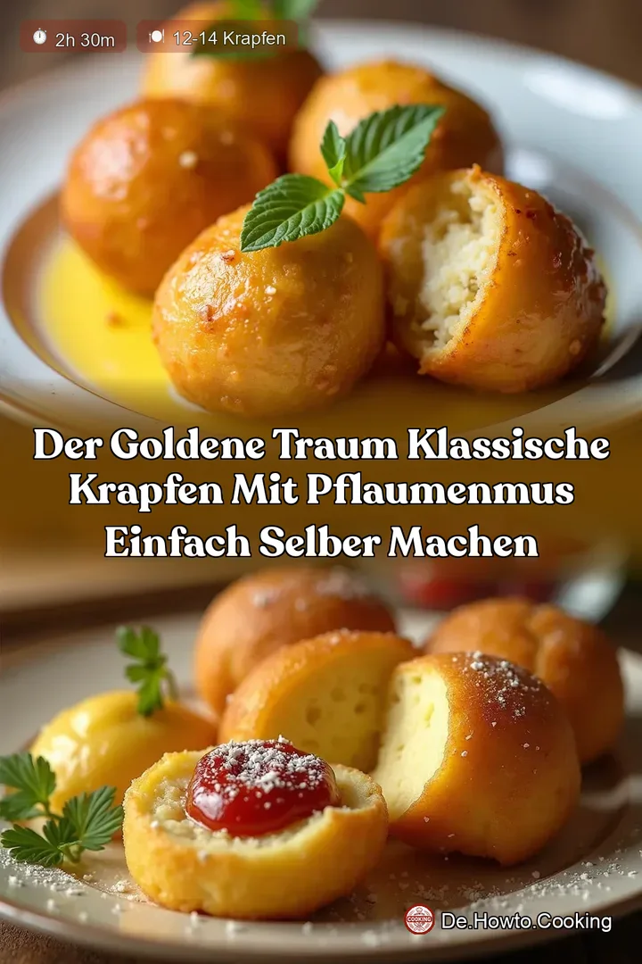 Der goldene Traum Klassische Krapfen mit Pflaumenmus einfach selber machen