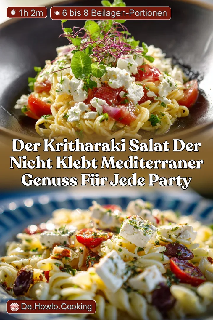 Der Kritharaki Salat der nicht klebt Mediterraner Genuss f&uuml;r jede Party