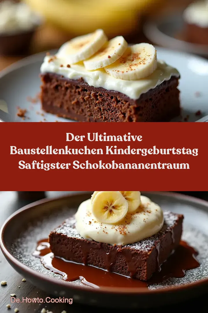 Der Ultimative Baustellenkuchen Kindergeburtstag Saftigster SchokoBananenTraum