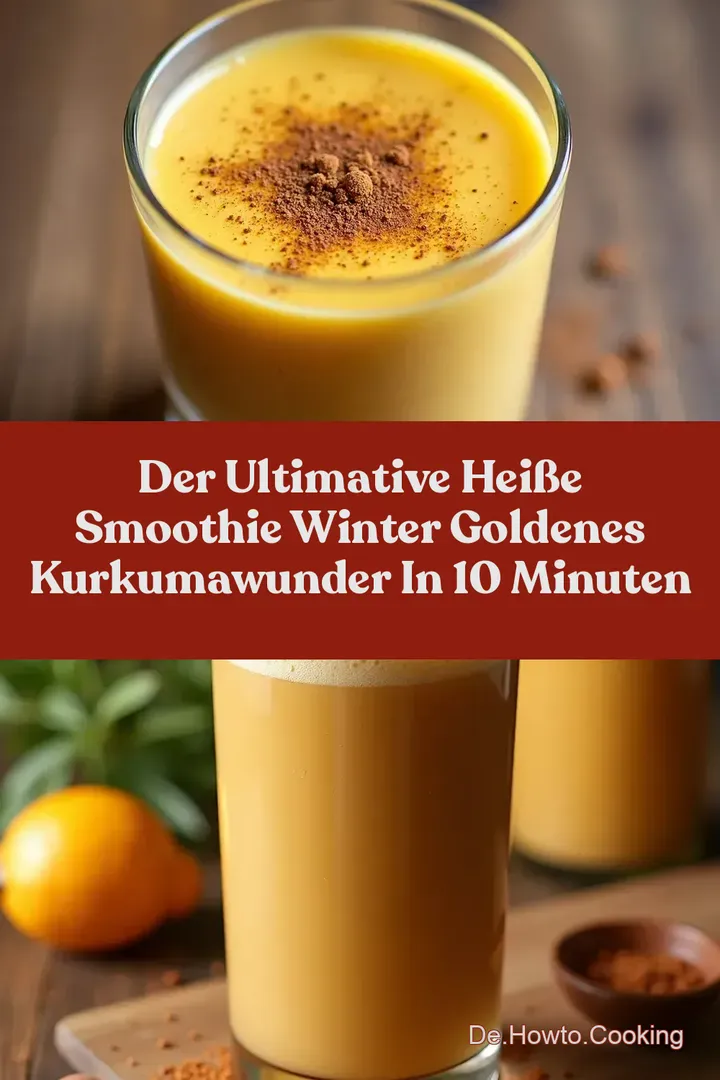 Der Ultimative Hei&szlig;e Smoothie Winter Goldenes KurkumaWunder in 10 Minuten