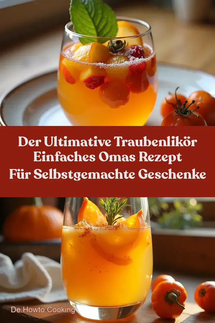 Der Ultimative Traubenlik&ouml;r Einfaches Omas Rezept f&uuml;r Selbstgemachte Geschenke
