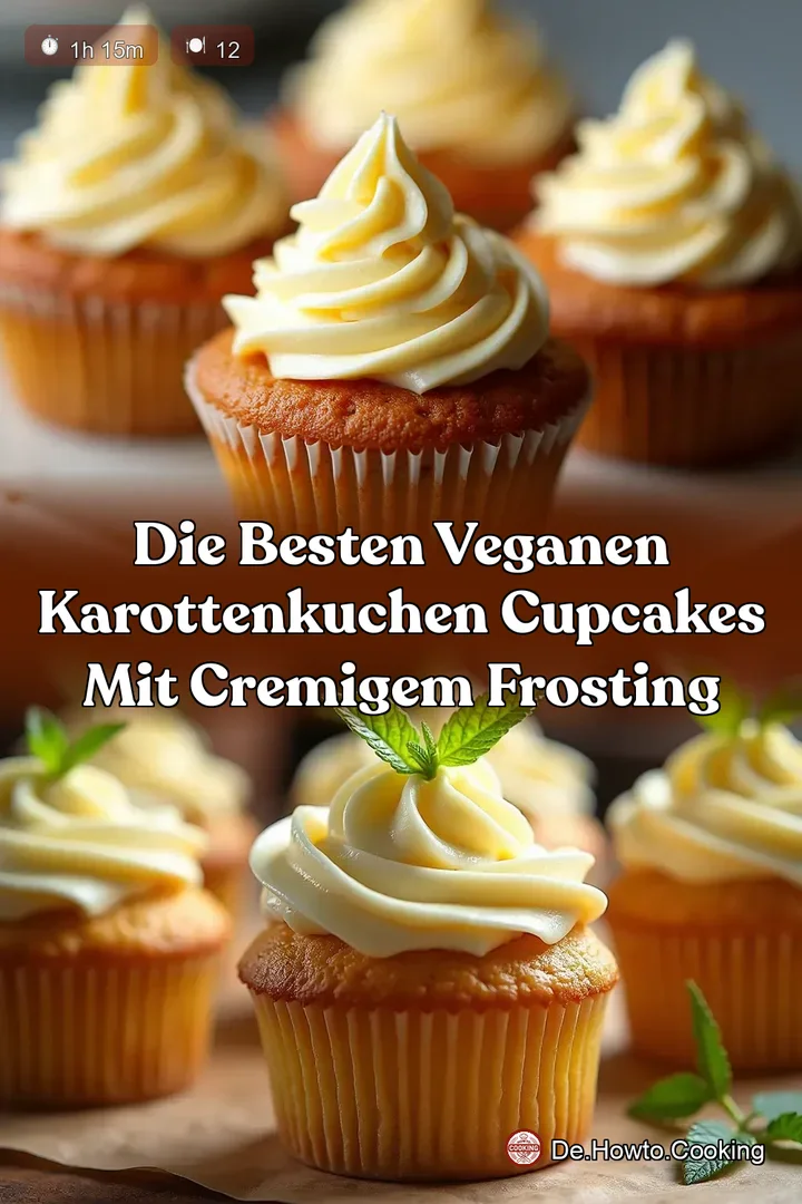 Die besten Veganen Karottenkuchen Cupcakes mit cremigem Frosting