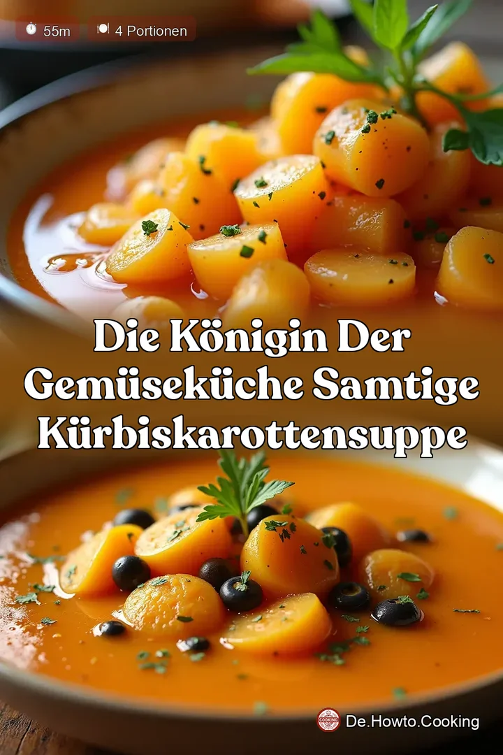 Die K&ouml;nigin der Gem&uuml;sek&uuml;che Samtige K&uuml;rbisKarottenSuppe