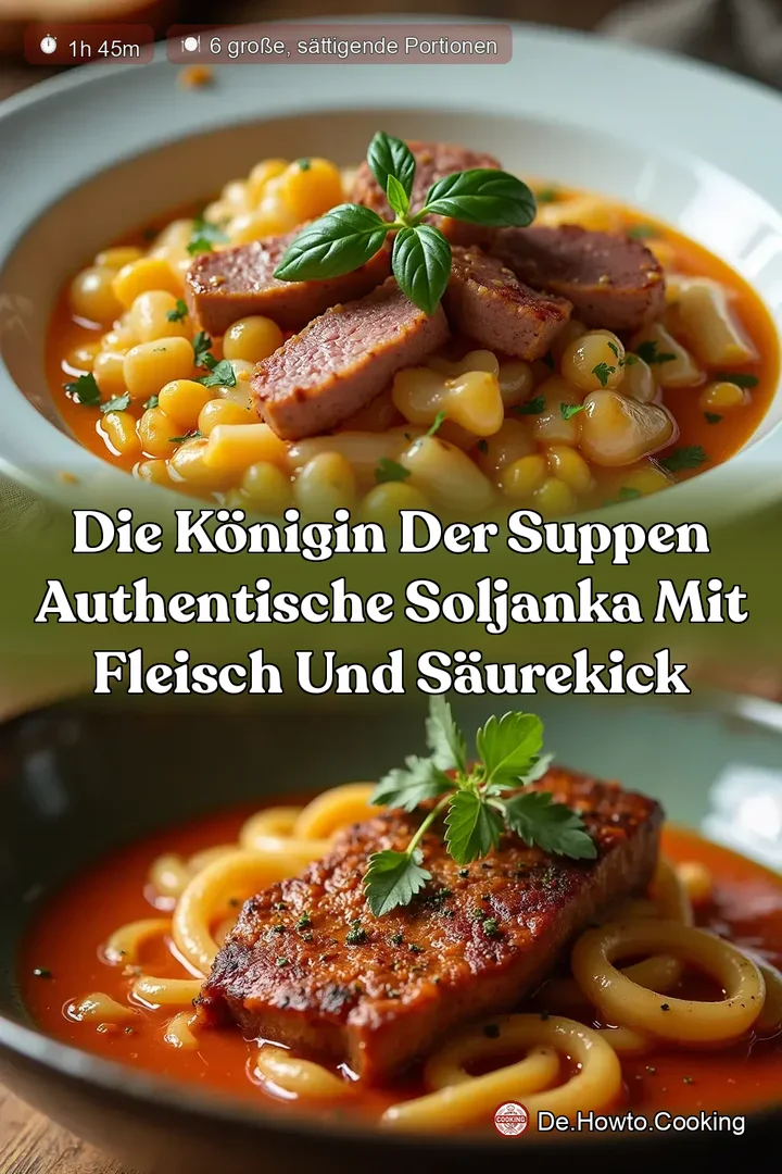 Die K&ouml;nigin der Suppen Authentische Soljanka mit Fleisch und S&auml;ureKick