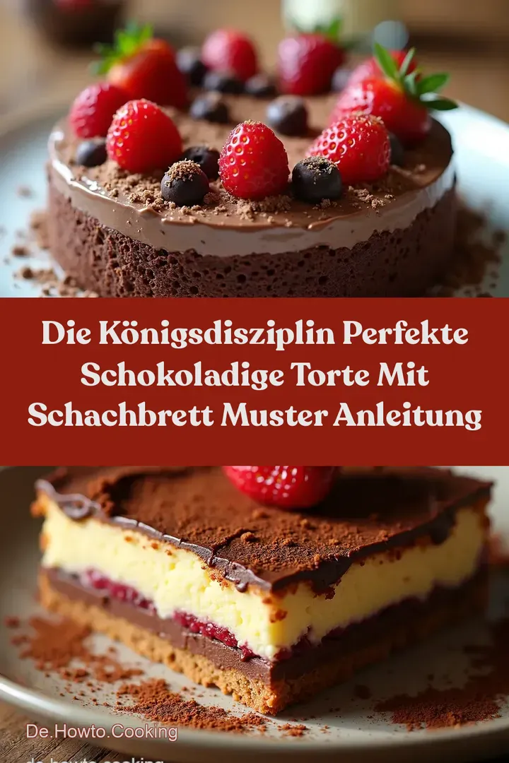 Die K&ouml;nigsdisziplin Perfekte Schokoladige Torte mit Schachbrett Muster Anleitung